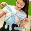 25cm Long Ear Soft Stuffed Bunny Doll  Cute Rabbit Plush Toy  Sleeping Toy Girls Kids Baby Plush Birthday Gifts