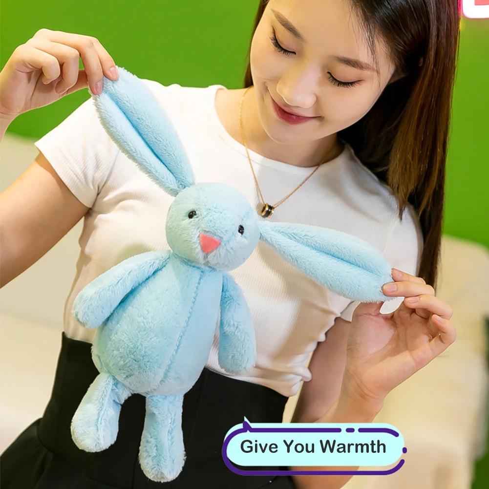 25cm Long Ear Soft Stuffed Bunny Doll  Cute Rabbit Plush Toy  Sleeping Toy Girls Kids Baby Plush Birthday Gifts
