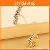 Row Double Fashionable Rhinestone Earrings Set With Design Asymmetric
