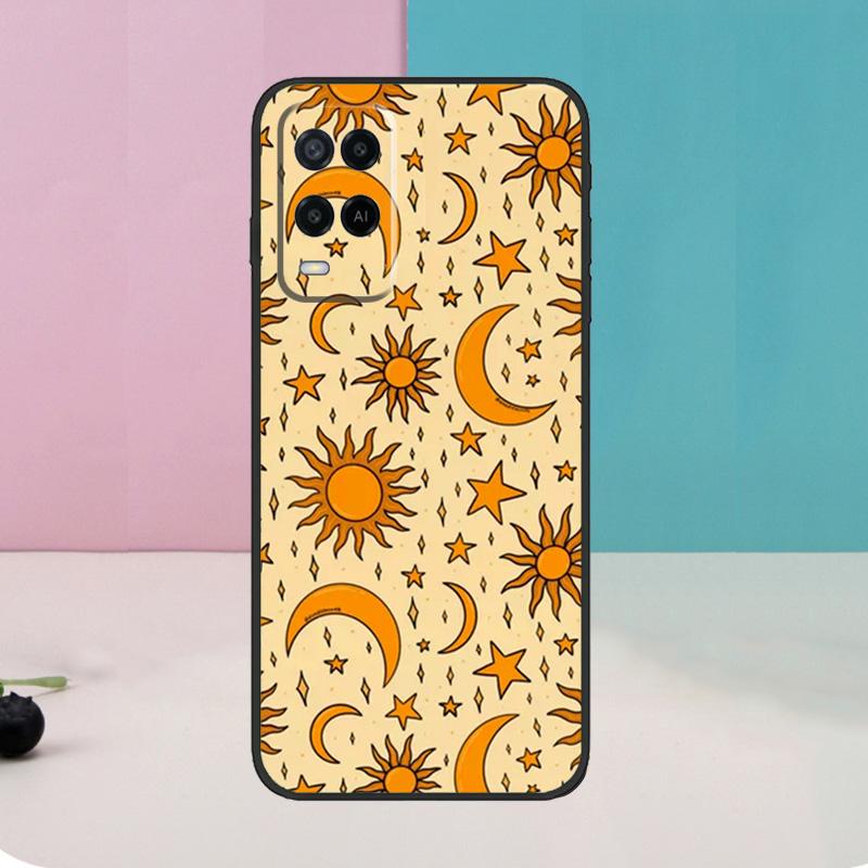 Sun Moons Star Signs Celestial Case For Oppo A40 A60 A80 A76 A96 A16 A17 A57 A18 A38 A58 A78 A98 A15 A54 A74 A94 A6 A5 Pro