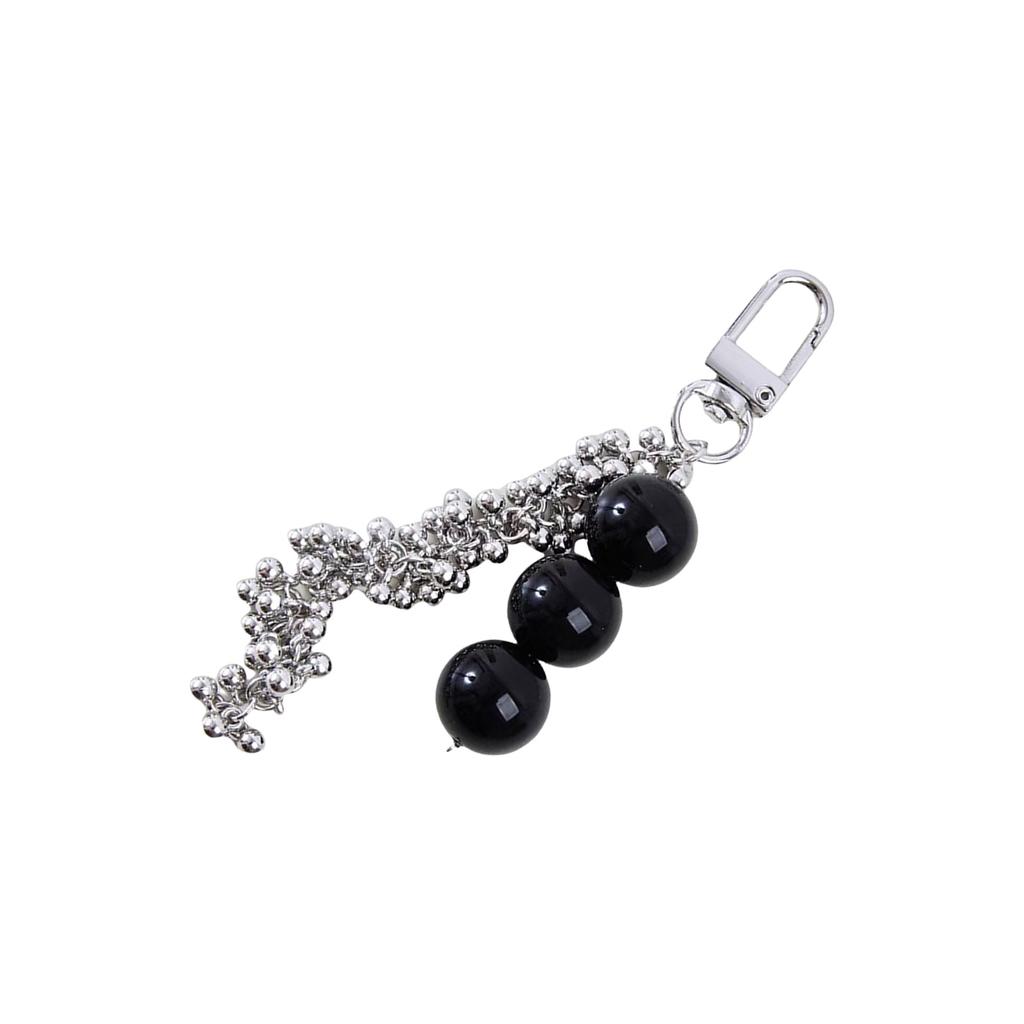 Stylish Tassel Keychain for Keys Bags Backpacks Fashionable Acrylic Beaded Phone Chain Decorative Jewelry Accessory