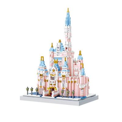 Architektura Różowy Zamek Disneya Nanoblock, 01. Bardzo duży różowy zamek Disneya, popularna koreańska zabawka