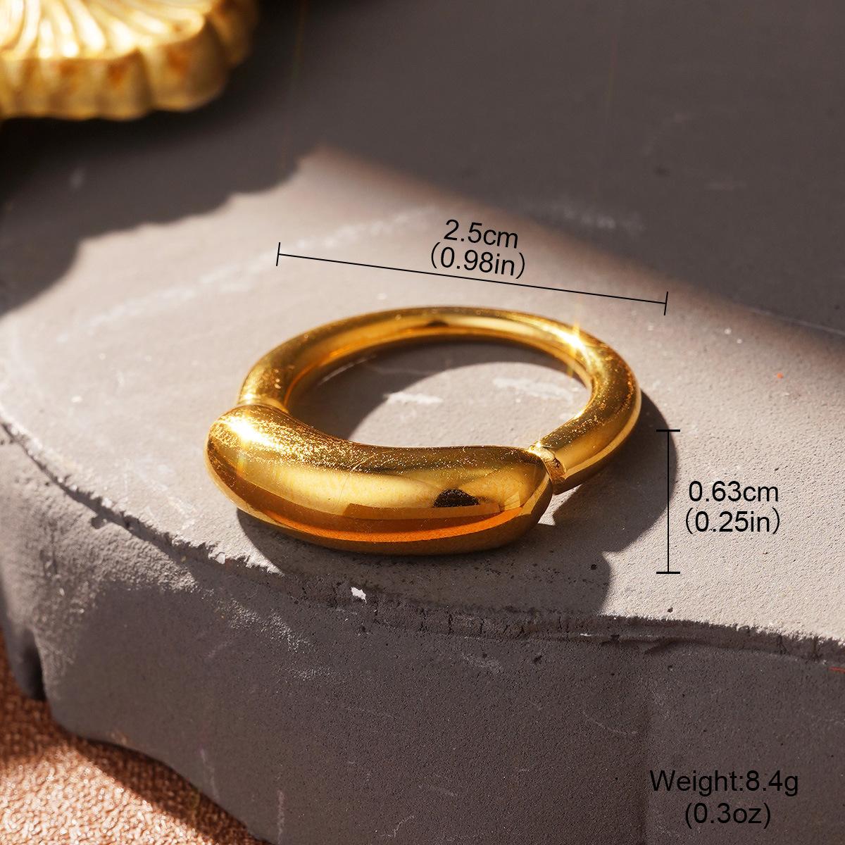 

Double knot winding ring stainless steel opening personalized niche creative French design sense jewelry