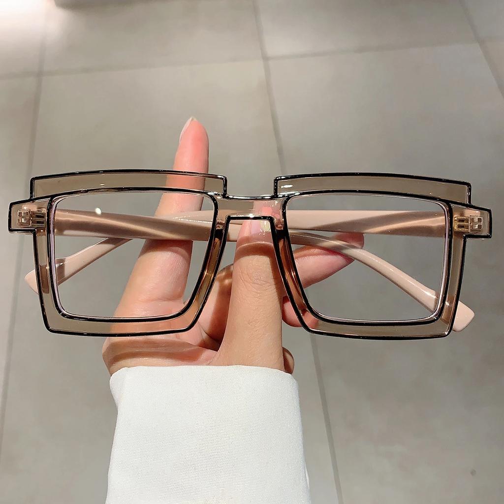 Vintage Square Eyeglasses  New Cute Cartoon Style Blue Light Blocking Spectacles Ins Trendy Optical Computer Eyewear