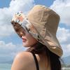 Panama Hats Spring and Summer Women's Double Sided Printed Fisherman Bucket Basin Sun Hat Big Brim Fashion Hat Outdoor Cap H18