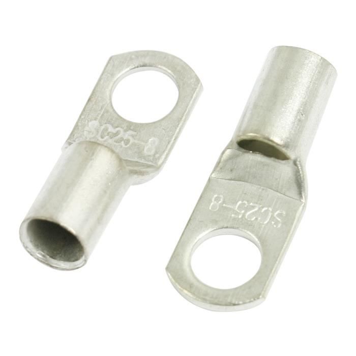 SOURCING MAP 5Pcs 25 Terminal pour câble en cuivre 8mm Trou de boulon