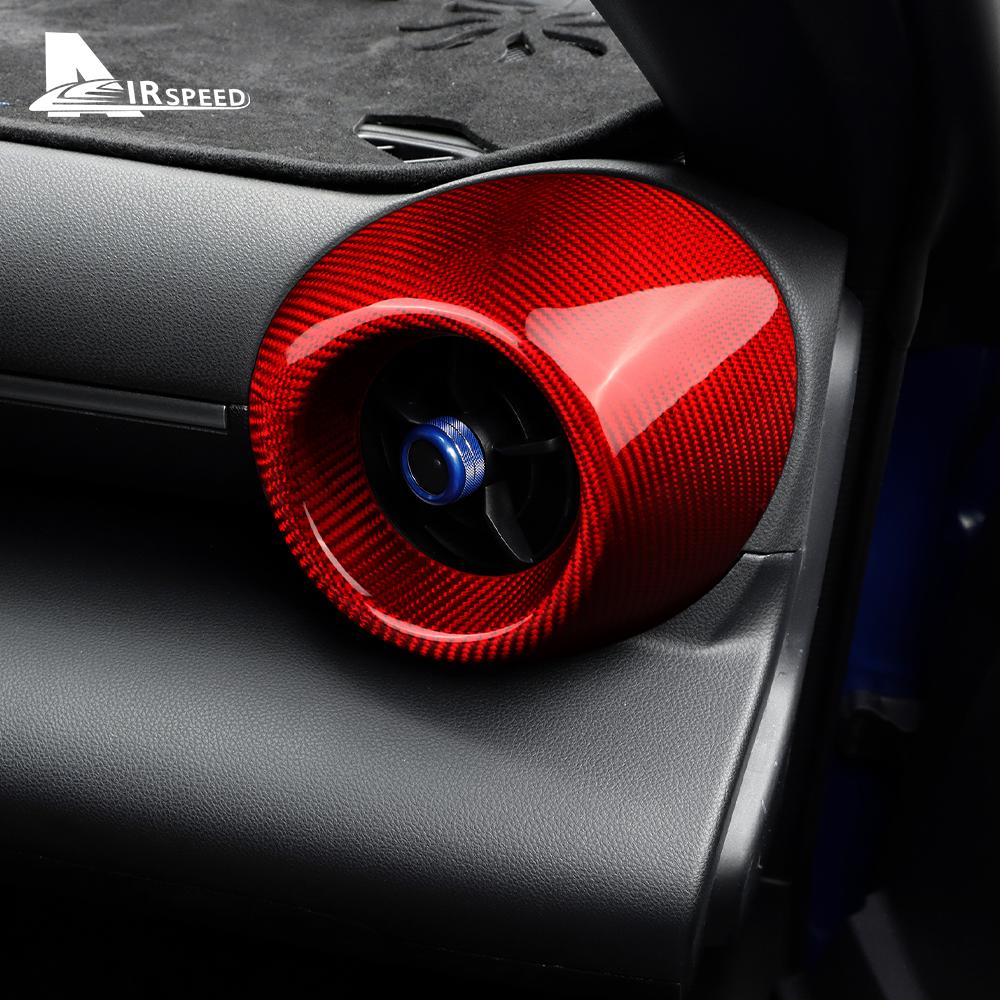 Real Hard Carbon Fiber Cover For Subaru BRZ Toyota GR86 2021 2022 2023 2024 LHD Sticker Accessories Car Air Conditioner Outlet