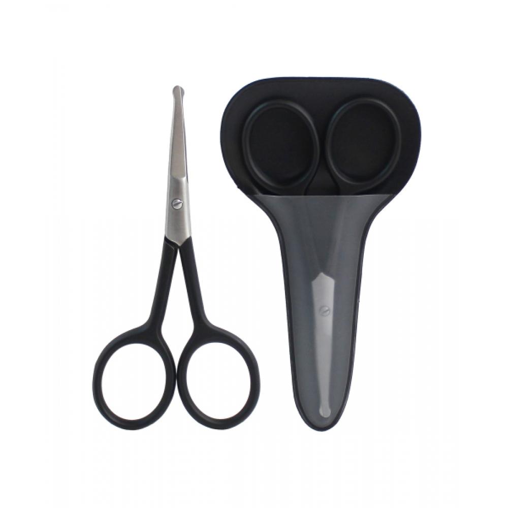 Gloss Glow Gentleman Safe Round Blade Curved Manner Nose Scissors