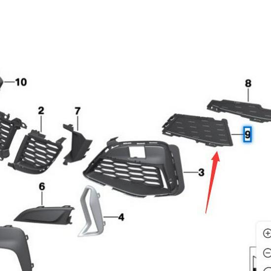 BMW Seria 3 G28 Grile Inferioare de Admisie Aer Bara Față, Stânga & Dreapta (51118075663, 51118075664)