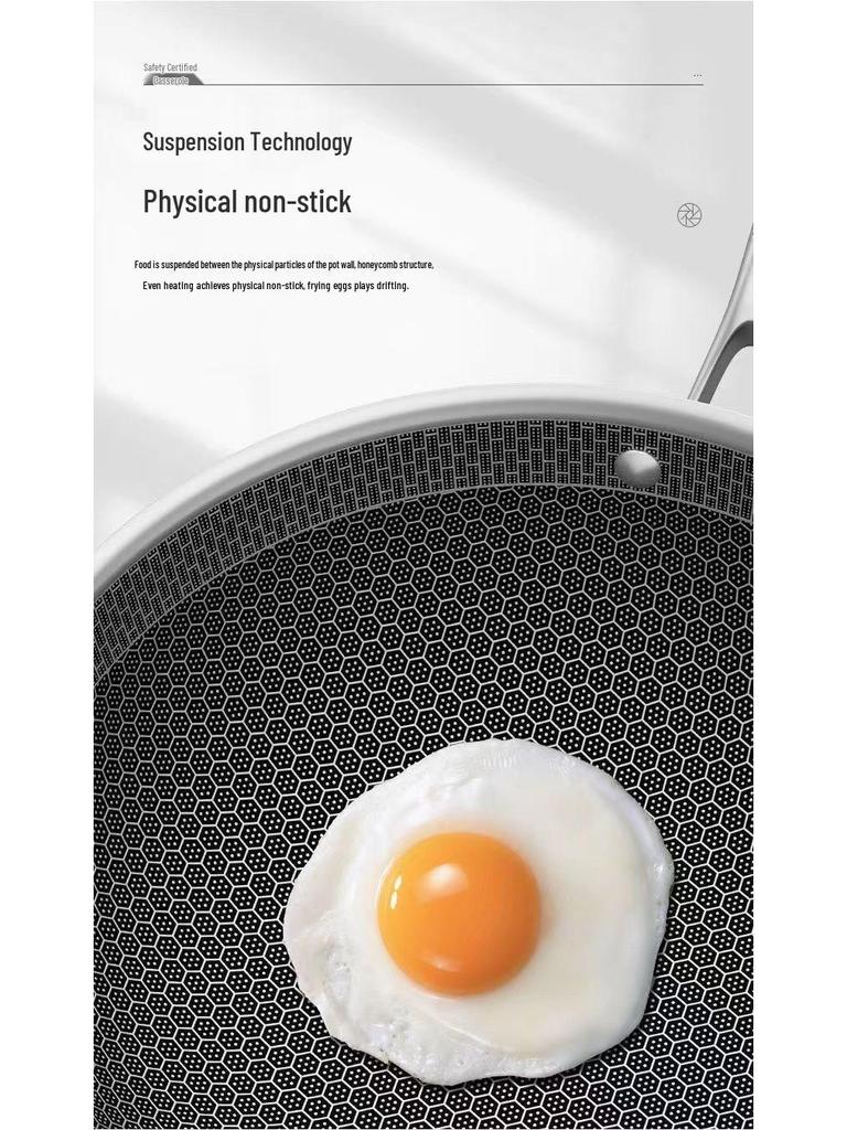Stainless Steel Non-Stick Wok for Induction and Gas Cooking