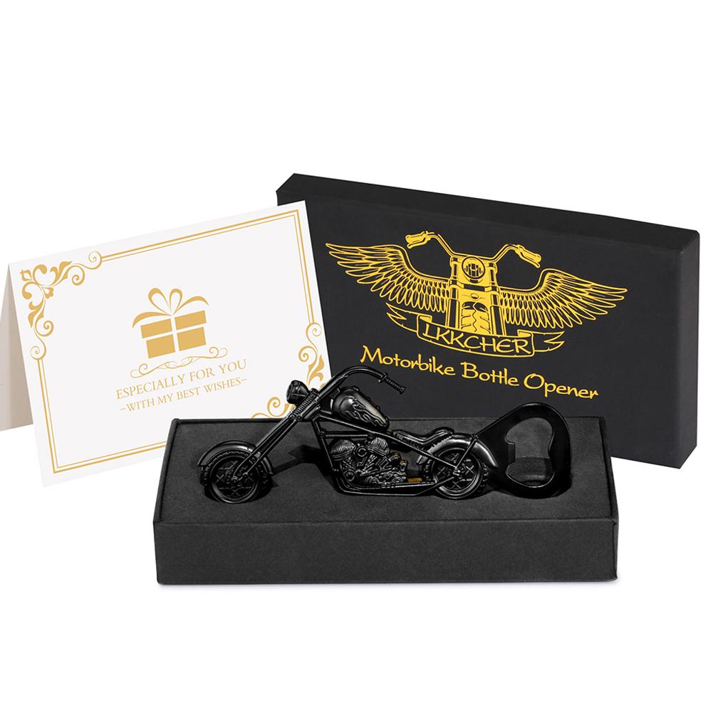 Luxury Motorbike Bottle Opener Gifts Box for Boyfriend Black Motorcycle Original Beer Bottle Opener Bar Party Accessories Tools