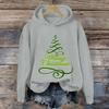 Ladies' Christmas Printed Casual Long Sleeved Round Neck Sports Hoodie Top