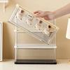Stackable blind-box storage case, figure display box, dustproof PET clear organizer with stand for dolls and collectibles