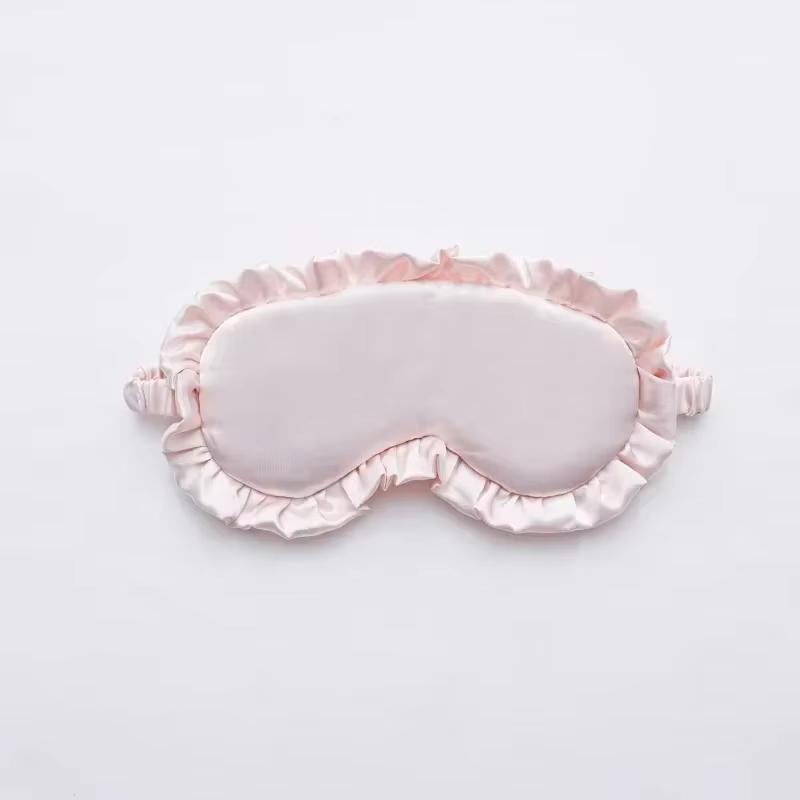 Silk Ruffle Sleep Eye Mask Soft Sleeping Eye Covers Multicolor Night Dream Blackout Eye Patches For Woman Man To Sleep Better