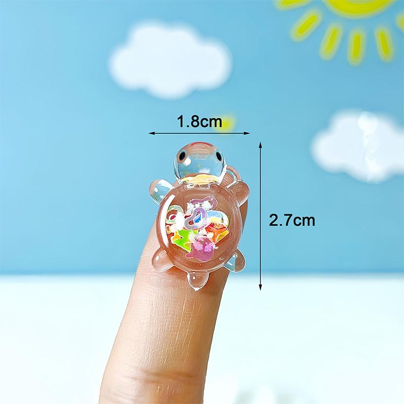 5Pcs Cute Mini Luminous Turtle Home Decoration Crafts Miniature Figurines Kawaii Desktop Small Ornaments Accessories Gifts