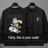 2024 Trendy Oversized Plus Size Men's Sweatshirt - Spring/Autumn Loose Fit (8009)