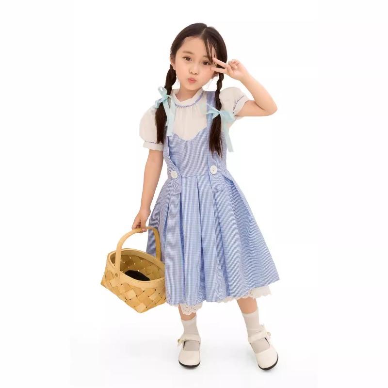 Fairy Tale The Wizard of Oz Dorothy Daily Party Clothing Children's Vintage Farm Dress