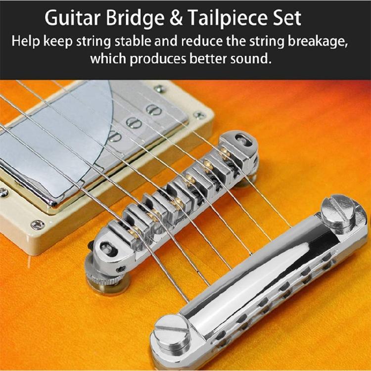 1 Set Roller Guitar Bridge Locking Tune O Matic Bridge Tailpiece Tail For Guitar