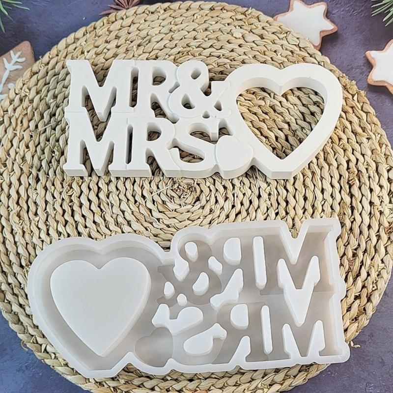 Silicone Love Sign Resin Mould Handmade Love Sign Stand Ornament Silicone Mold for Personalized Wedding Decors