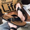 High-End Fashi Men's Sandals Summer Outdoor Slip-On Slippers Casual Beach Shoes Trendy Men's Sandals PVC Material Comfortable