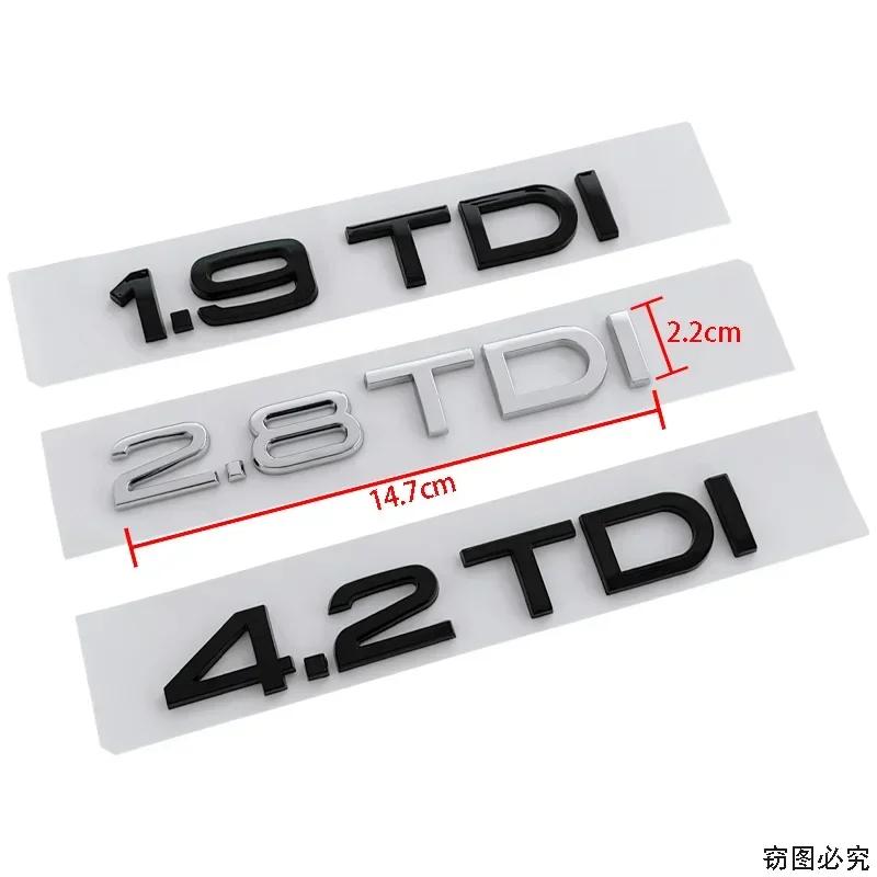 ABS Car Stickers Badge Emblem Tail Decal Styling for Q1 1.9TDI 2.8TDI 4.2TDI Letter A4 A6 A7 A8 S3 S4 S5 S6 Q3 Q5 RS4 Quattro ER3 CFA1