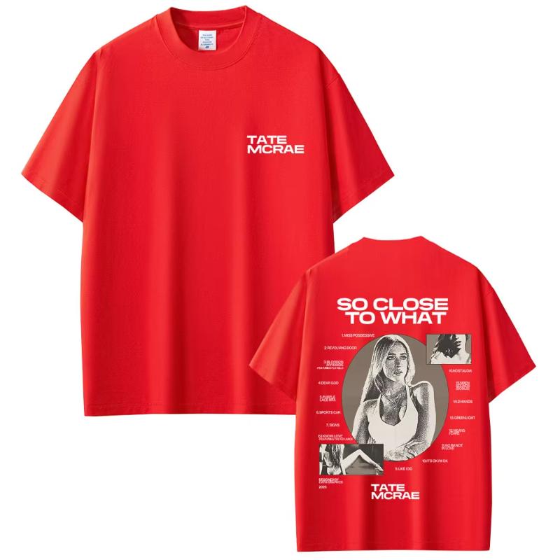 Tate McRae So Close To What Miss Possessive T Shirt Unisex Women Casual Oversized Tshirt Unisex Fashion Music Album Graphic Tshirts
