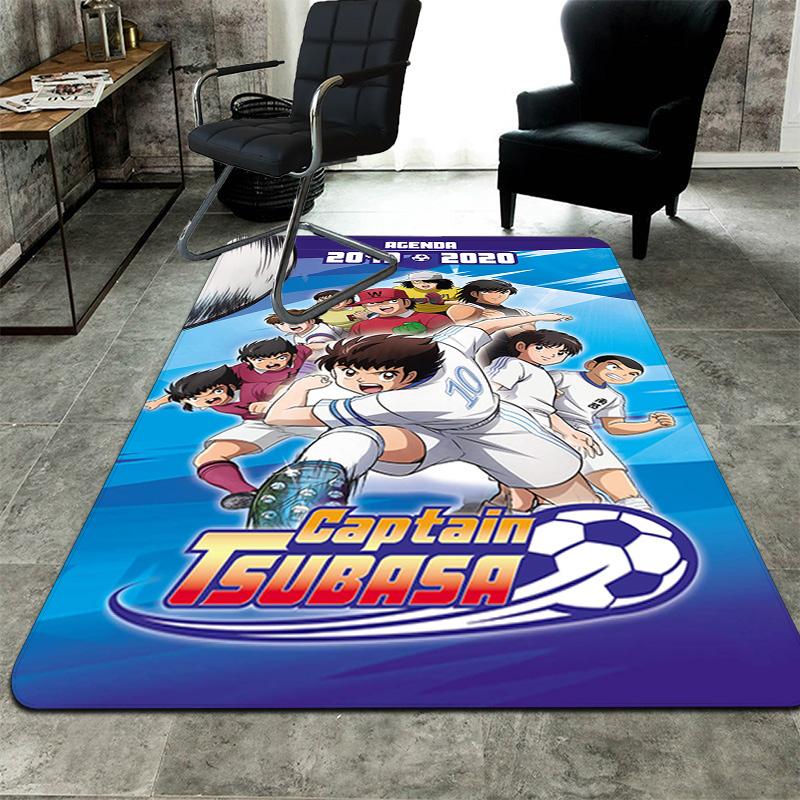 Captain Tsubasa Anime Print Rug Floor Mat for Living Room or Bedroom Soft and Comfortable Carpet a Gift for Birthday and Holiday.