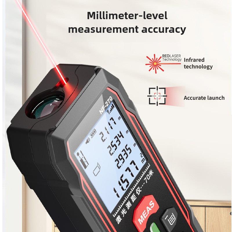 NF-270 Portable Infrared Measurement Handheld Red Light Laser Rangefinder Electronic Ruler HD large screen Measuring Tool