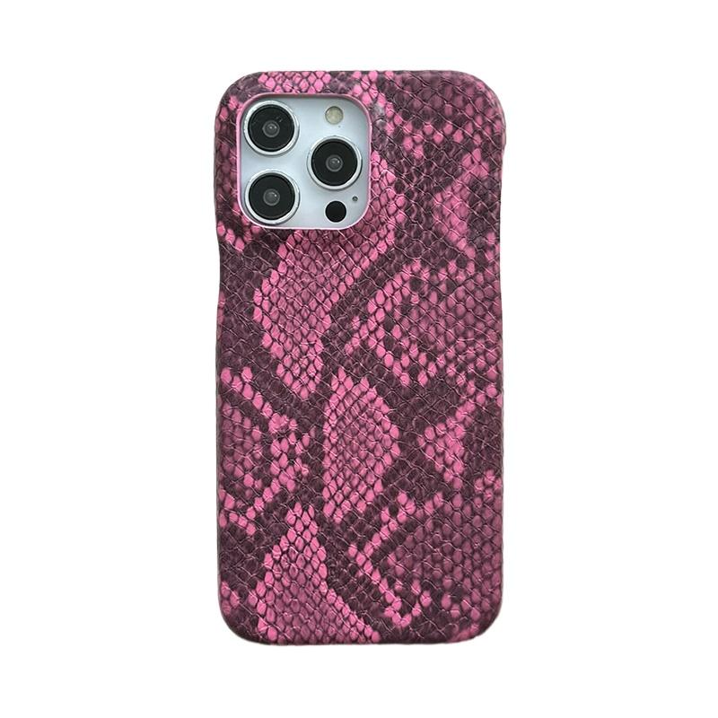 Husă de telefon elegantă din piele cu textură de șarpe pentru iPhone 16 15 14 13 Pro Max Capac spate moale din silicon
