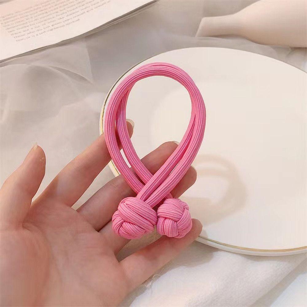 Rubber Chinese Knot Hair Rope Elastic Korean Rubber Band Retro Elastic Hair Ring  Party