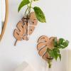 Leaf-Shaped Wooden Plant Shelf Wall Decoration