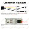 2026 Portable 1 Din Car Radio MP3 Player Touch Screen Auto Radio in-dash Bluetooth USB/SD/AUX-IN Colorful Lights DSP with Voice Assistant Time Display