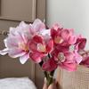Magnolia Simulated Orchid Bouquet Real Touch Silk Fake Flower  Wedding Decoration