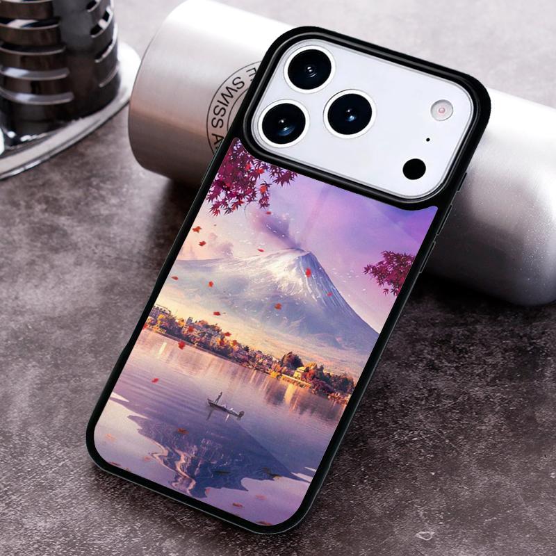 Japanese art Mount Fuji Phone Case for iPhone 17 16 15 Pro Max Air 14 13 12 11 Plus Shockproof Cover