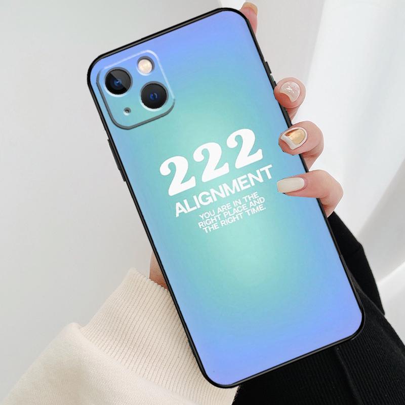 Angel Numbers Phone Case For iPhone 11 12 13 14 15 16 Pro XS Max Mini Cover For iPhone X XR Plus Back Case