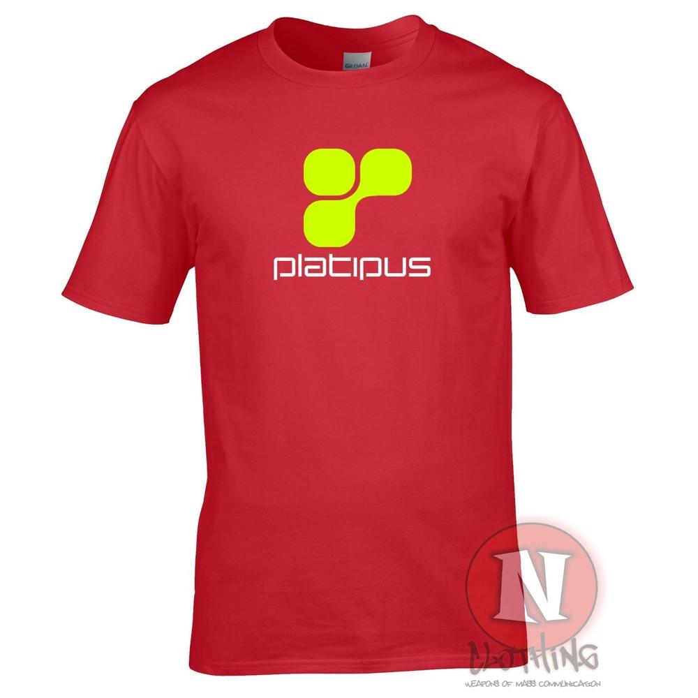 Platipus Records Logo TShirt Old School Trance Dance Rave Music Record Label 2XL