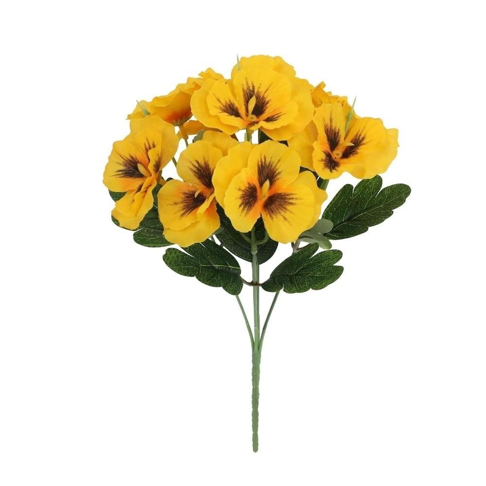 32cm Fake Flowers Reusable Faux Pansy Flowers Elegant UV Resistant Flowers  Home Decoration