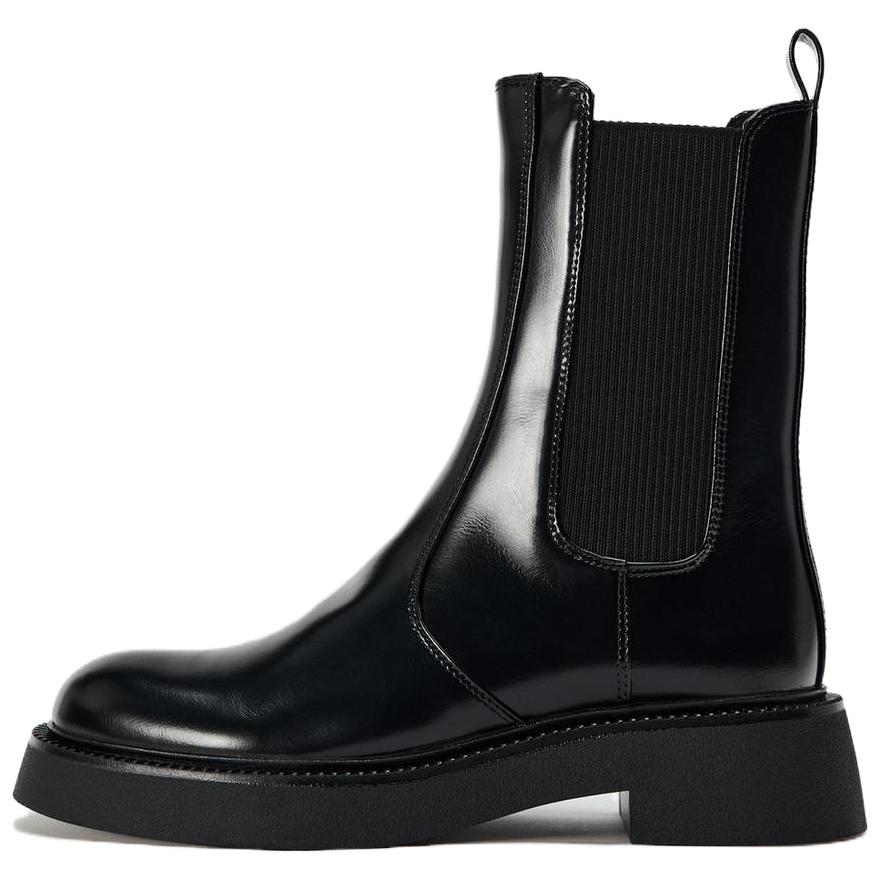 

Zara Модные женские ботинки челси с круглым носком, универсальные, простые, для города, черные 12151410 40