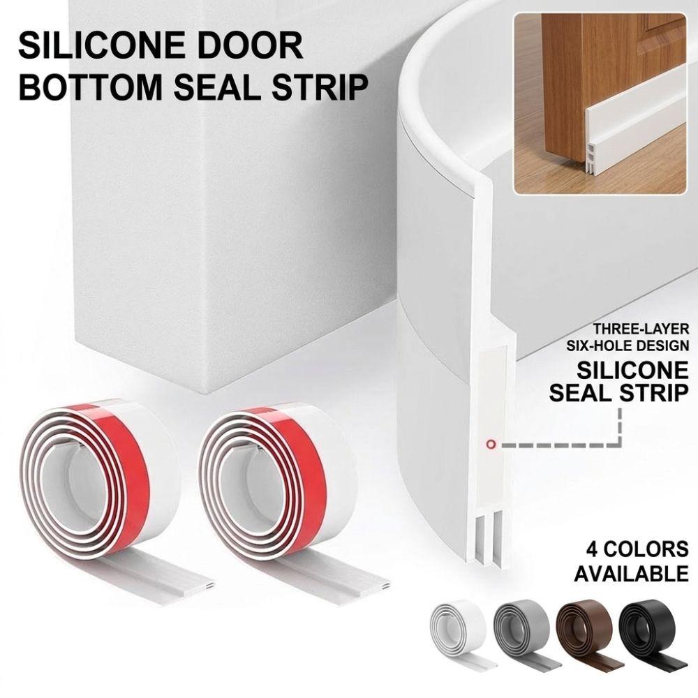 Self-adhesive Draught Excluder Silicone Door Draft Stopper Door Bottom Sealing Strip  Living Room