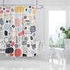 Pop Art Geometric Shower Curtain Fashion Classicl Abstract Colourful Bathroom Curtains Waterproof Fabric Decor Sets With Hooks