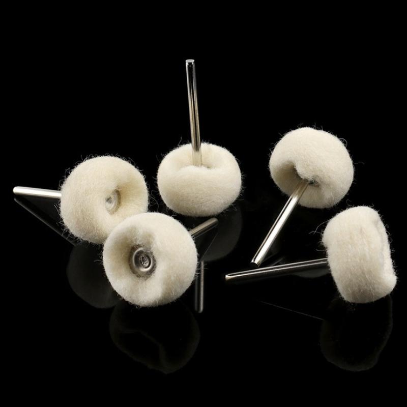 10Pcs Mini Grinding Sanding Head Abrasive Disc Felt 3Mm Shank Buffing Wheels Metal Polish Brush Drill Rotary Tool Accessories