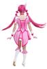 Miccostumes Women's Anime Witch Cosplay Costume, Student, Full Set, Pink, Top, Skirt, Hair Accessory, Cute (Size M)