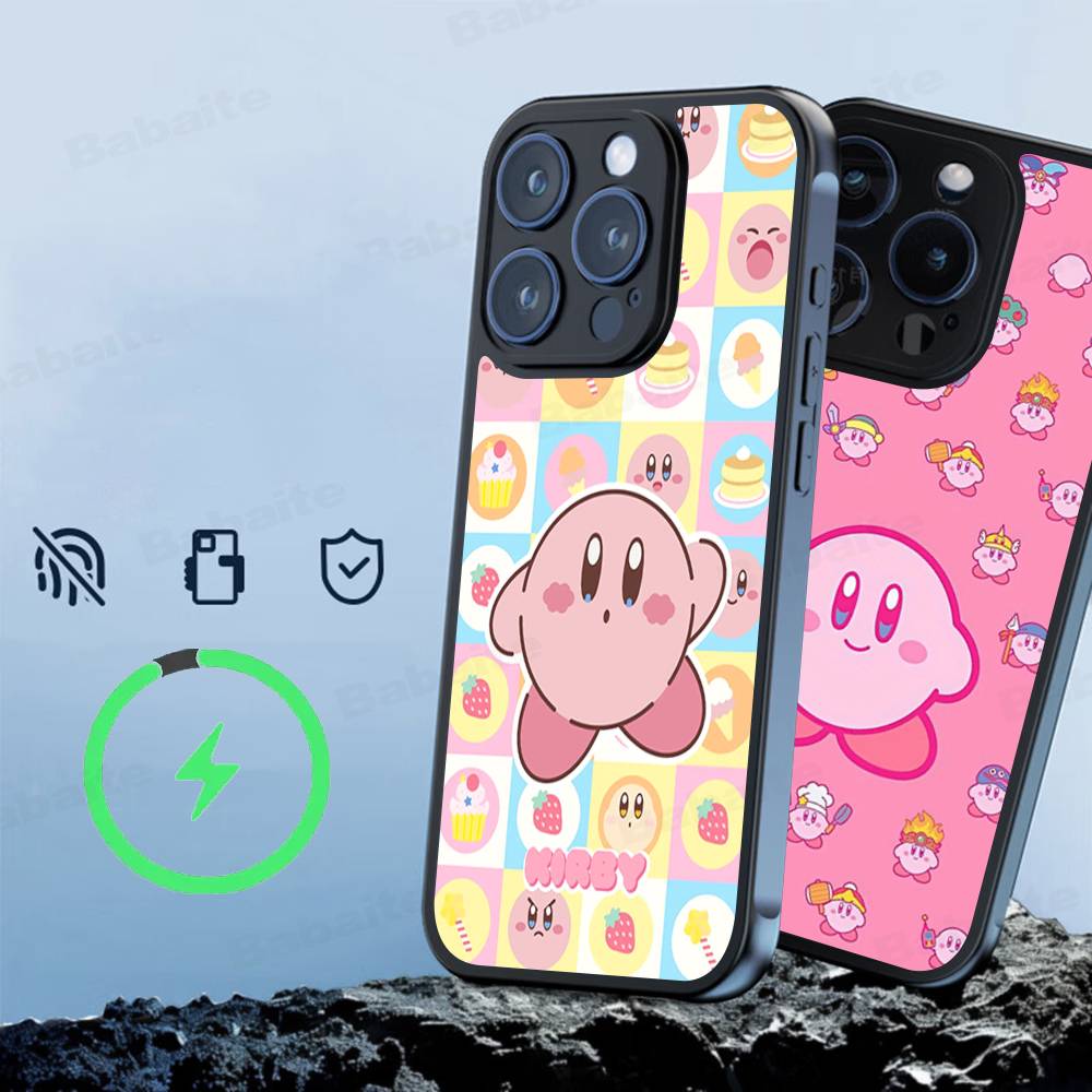 Stars K-Kirby Clear For Magsafe Magnetic Wireless Phone Case For IPhone 11 12 13 14 15 16 17 Pro Max Plus Cover