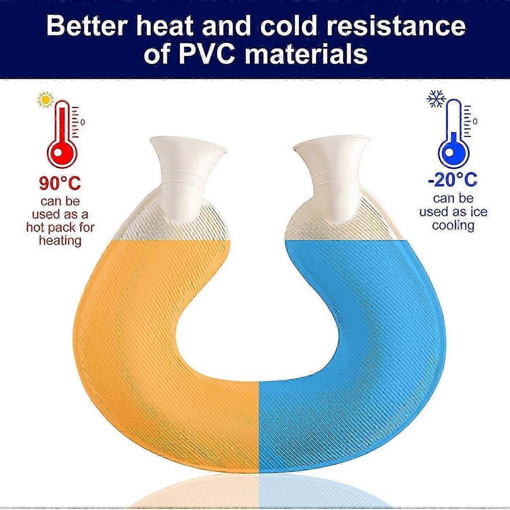 U-shaped plush rubber neck and shoulder warmer 2L hot water bottle 1pcs