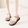 ~~ First layer cowhide mother sandals summer new leather women's shoes non-slip medium and old comfortable leap month shoes