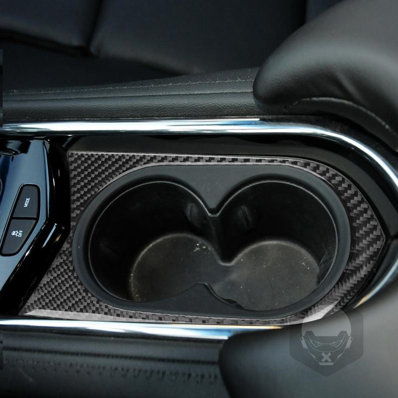 For Cadillac ATS 2013- Real Carbon Fiber Car Accessories Water Cup Holder Panel Cover Trim Interior Sticker Modification