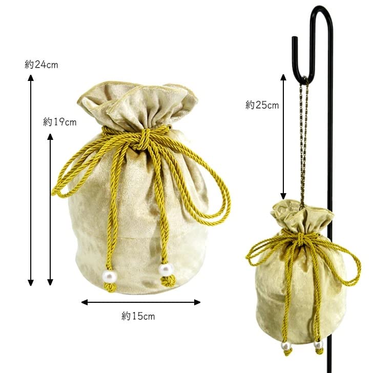 Velor Drawstring Bag for Furisode Drawstring Velor 2 8 Colors to Choose with Chain Velor Kinchaku Furisode Hakama Japanese Style Handbag Bag Hakama,