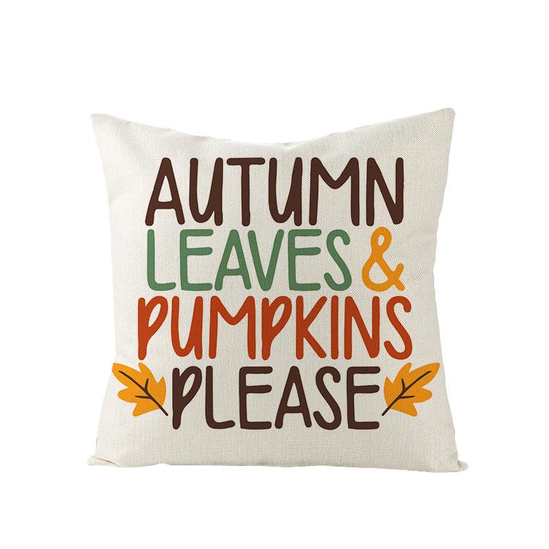 Autumn Harvest Pumpkin Print Pillow Cover Sofa Office Polyester Cushion Cover Home Furnishings
