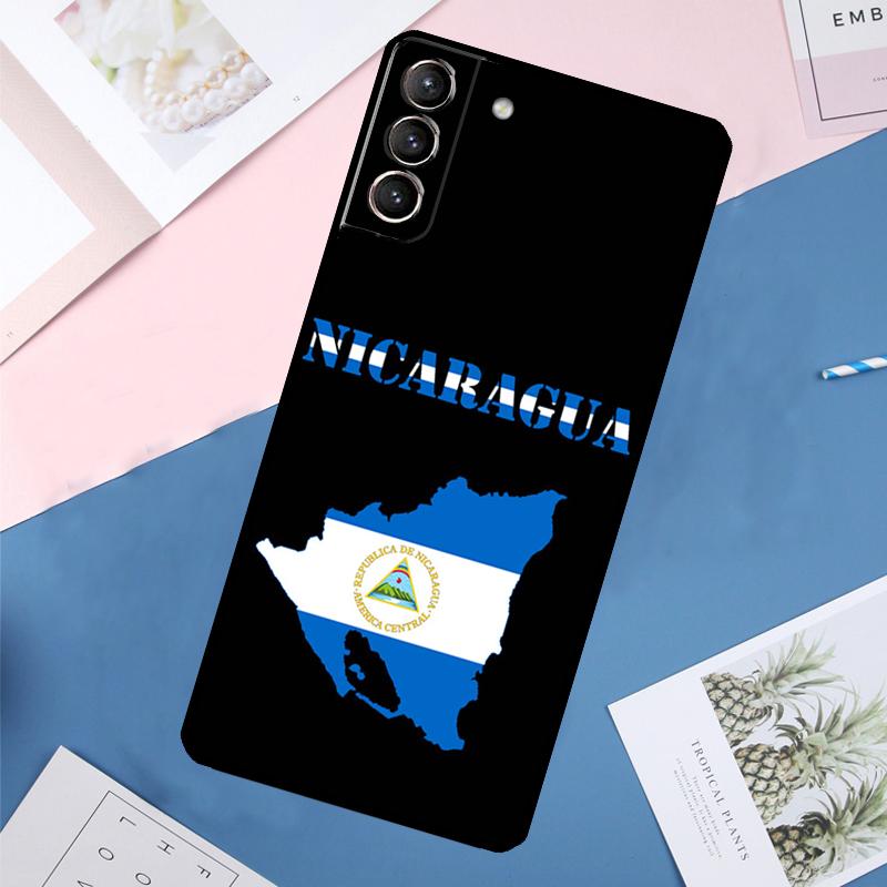 Nicaragua Flag Case For Samsung Galaxy S25 Ultra S24 S23 S22 S21 Ultra S9 S10 Plus S23 FE S25 FE Back Cover