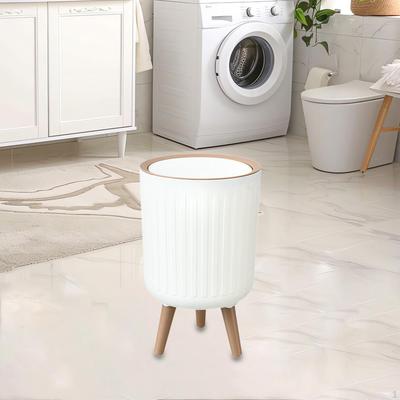 Mülleimer Papierkorb Minimalistisch Praktisch 8L Abfalleimer mit Deckel für Badezimmer Schlafzimmer